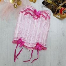 Нежно-розовый корсет с бантиками
